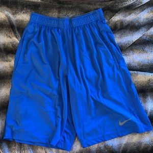 Mens small Nike dry fit blue basketball shorts